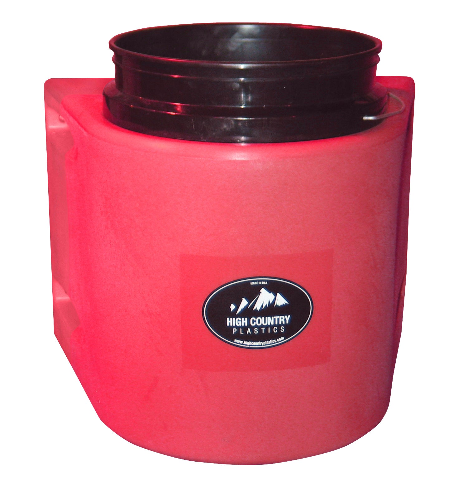 Brower MBH5RLB Insulated Horse Feed/Water 5 Gallon Bucket Holder with Cover, Red