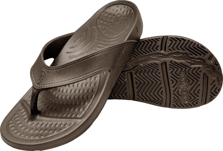 NuuSol Cascade Flip Flop Smoked Bronze Pair Made In USA Flip Flops