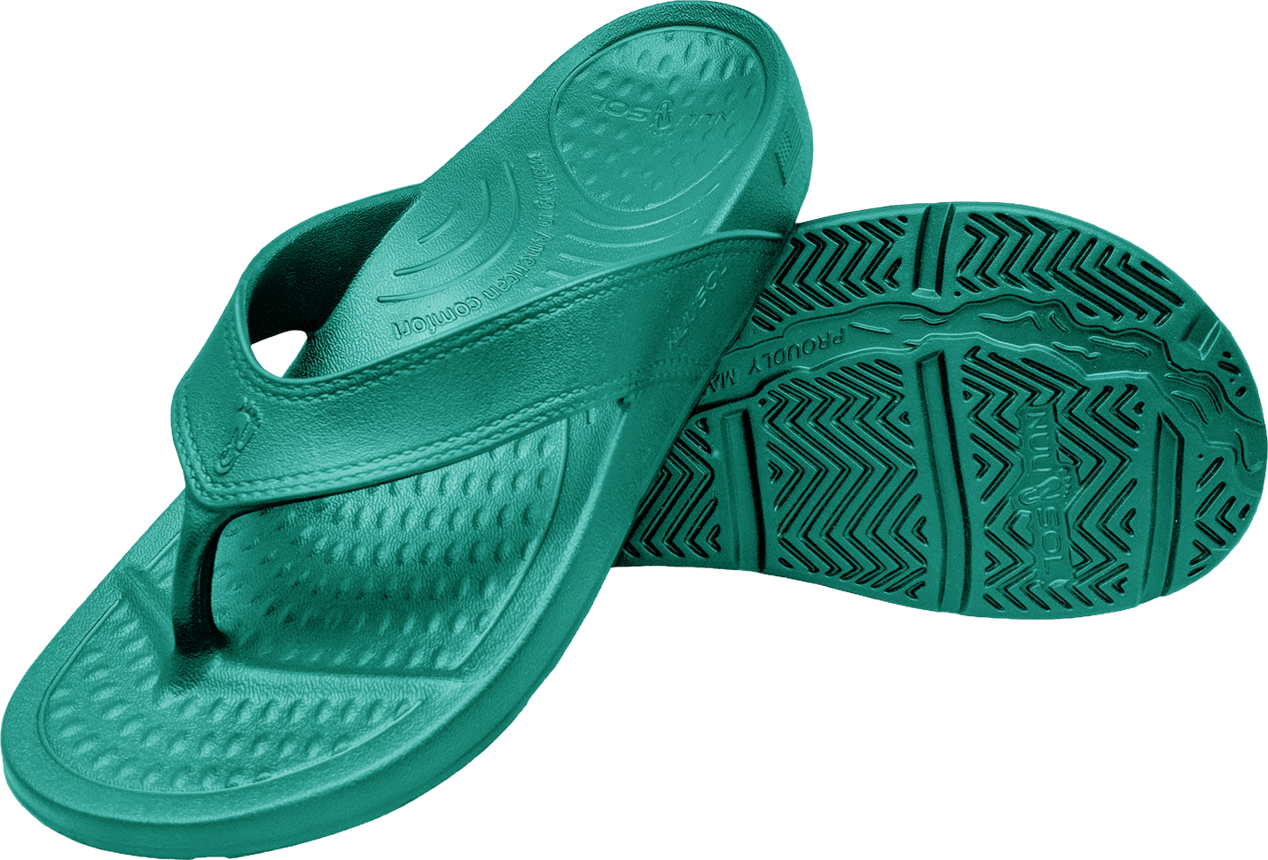 Womens green flip flops hotsell