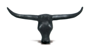 R-WT BK: Roping Longhorn Head With Bale Spikes